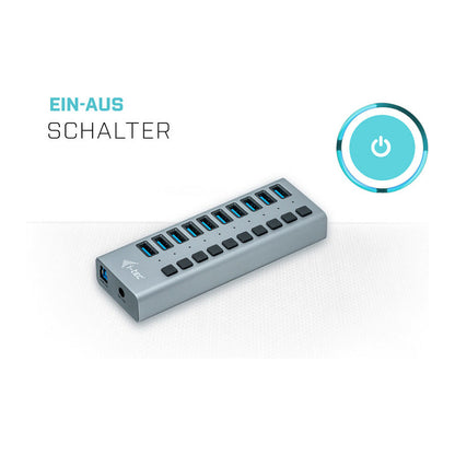 D I-TEC USB 3.0 HUB 10 PORT 48 W