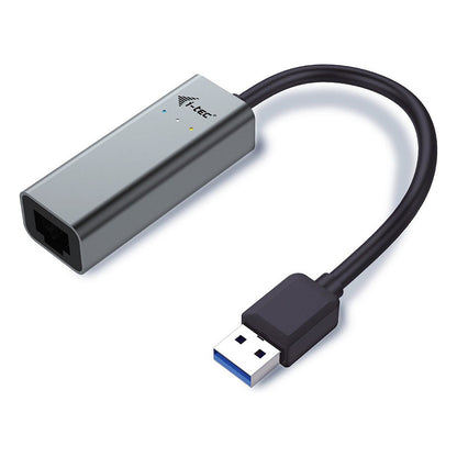 D I-TEC USB 3.0 Metal Gigabit Ethernet Adapter 1x USB 3.0 auf RJ-45 LED-Anzeige fuer Notebook Tablet PC Windows Mac Linux Android