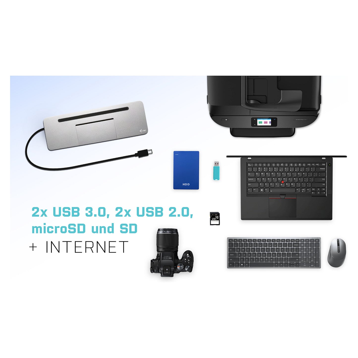 D I-TEC USB-C 3XLCD DOCK W/ PD85W