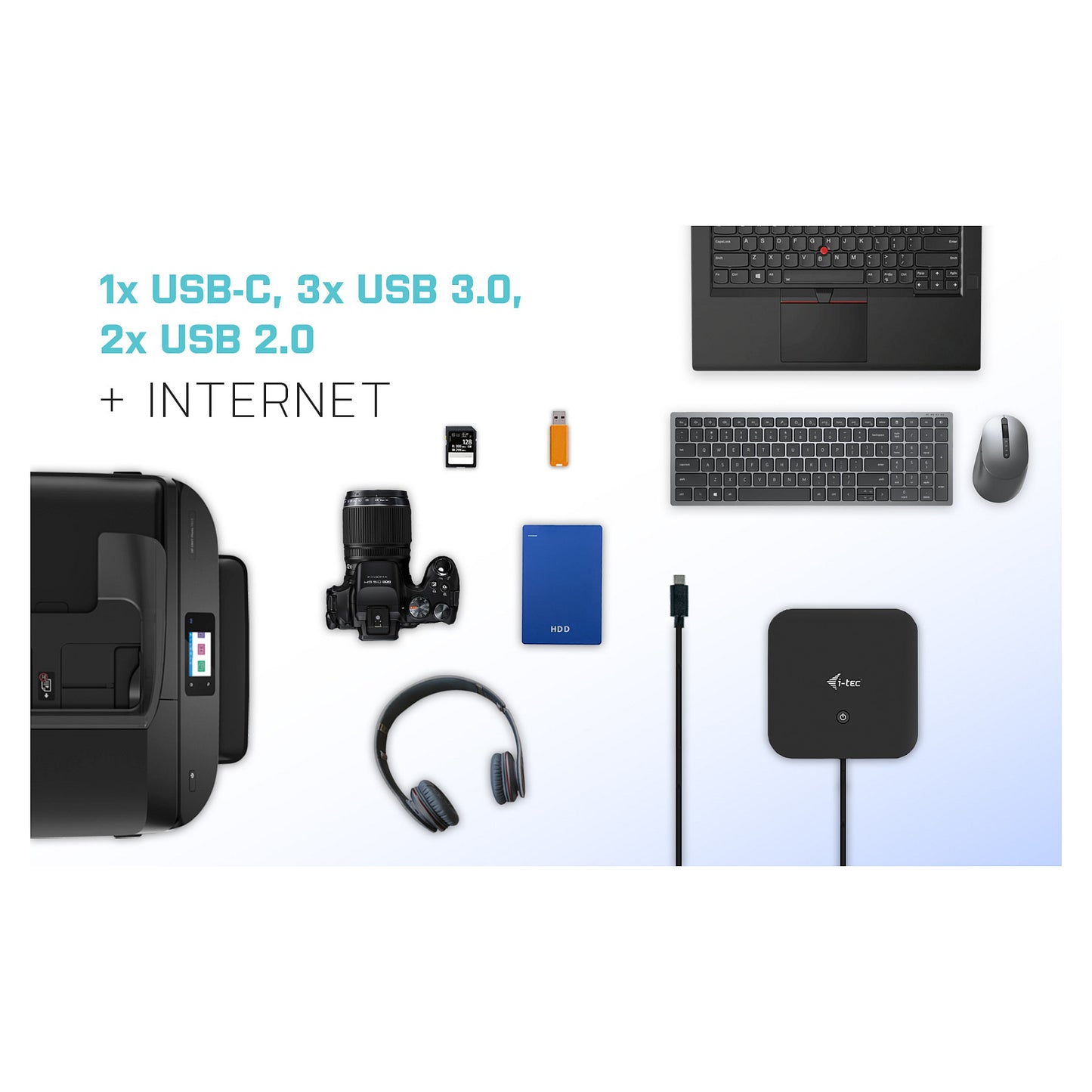D I-TEC Dockingstation USB-C Dual Display Power Delivery
