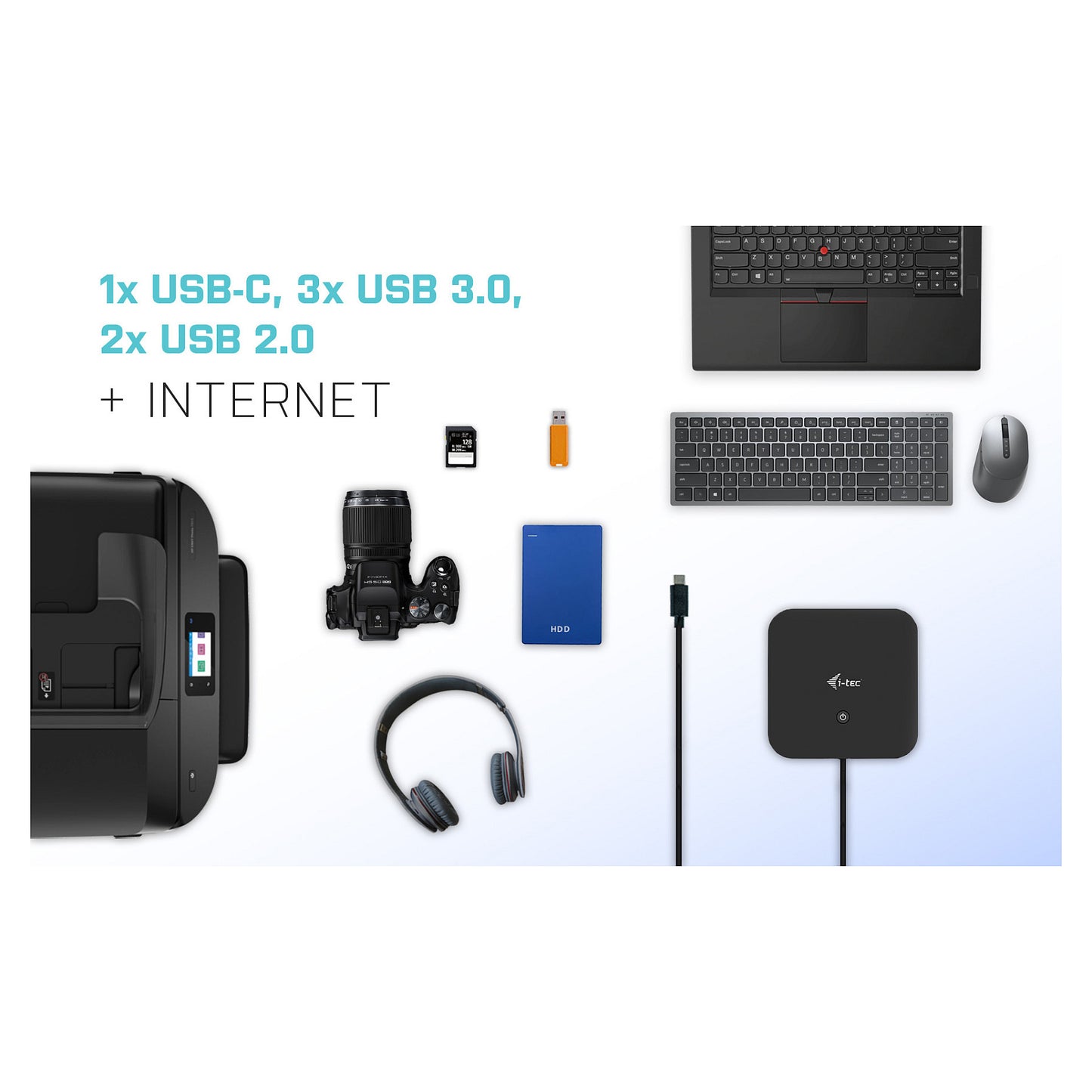 D I-TEC USB-C HDMI DP DOCK PD100W