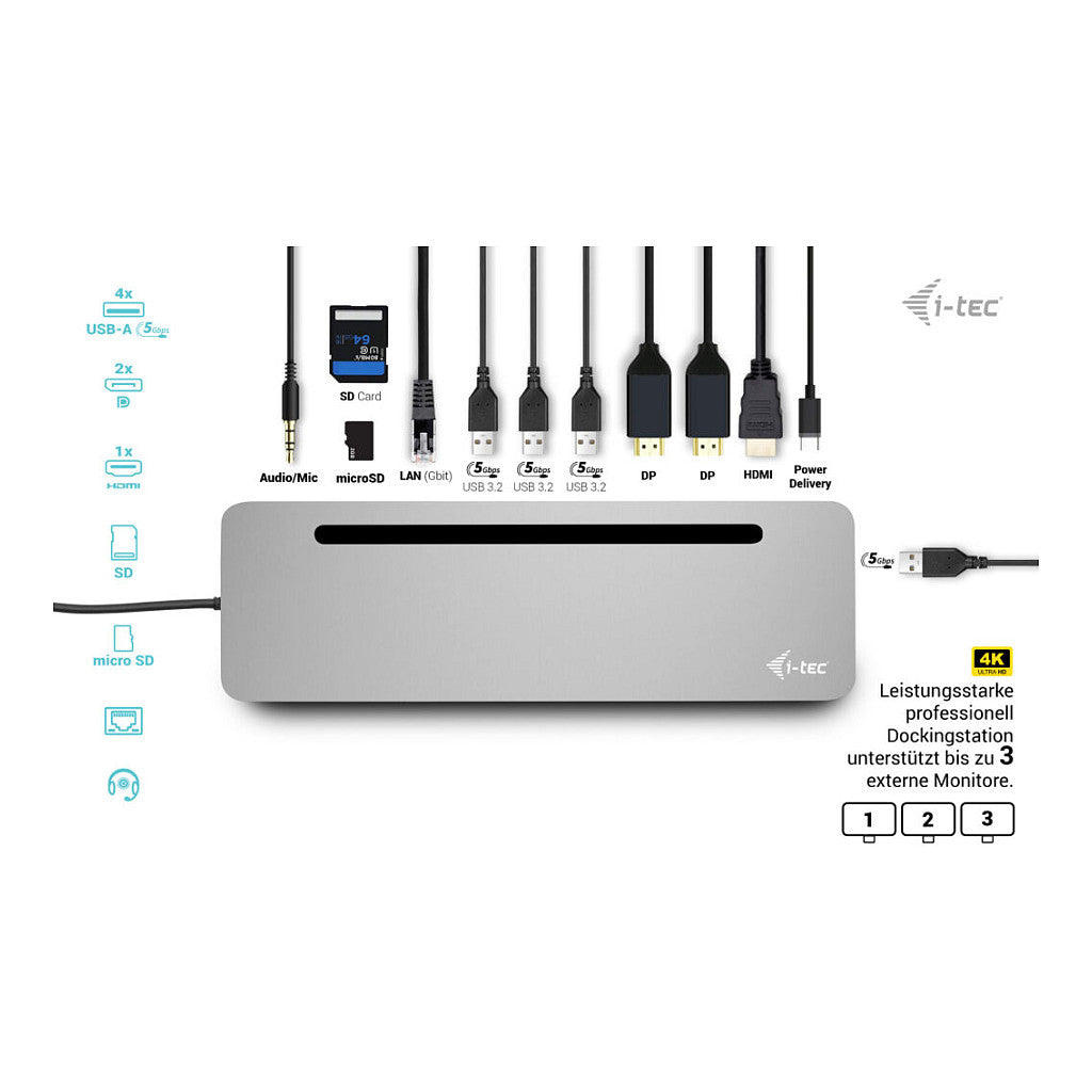 D I-TEC USB-C ERGO DOCK + CHARGER