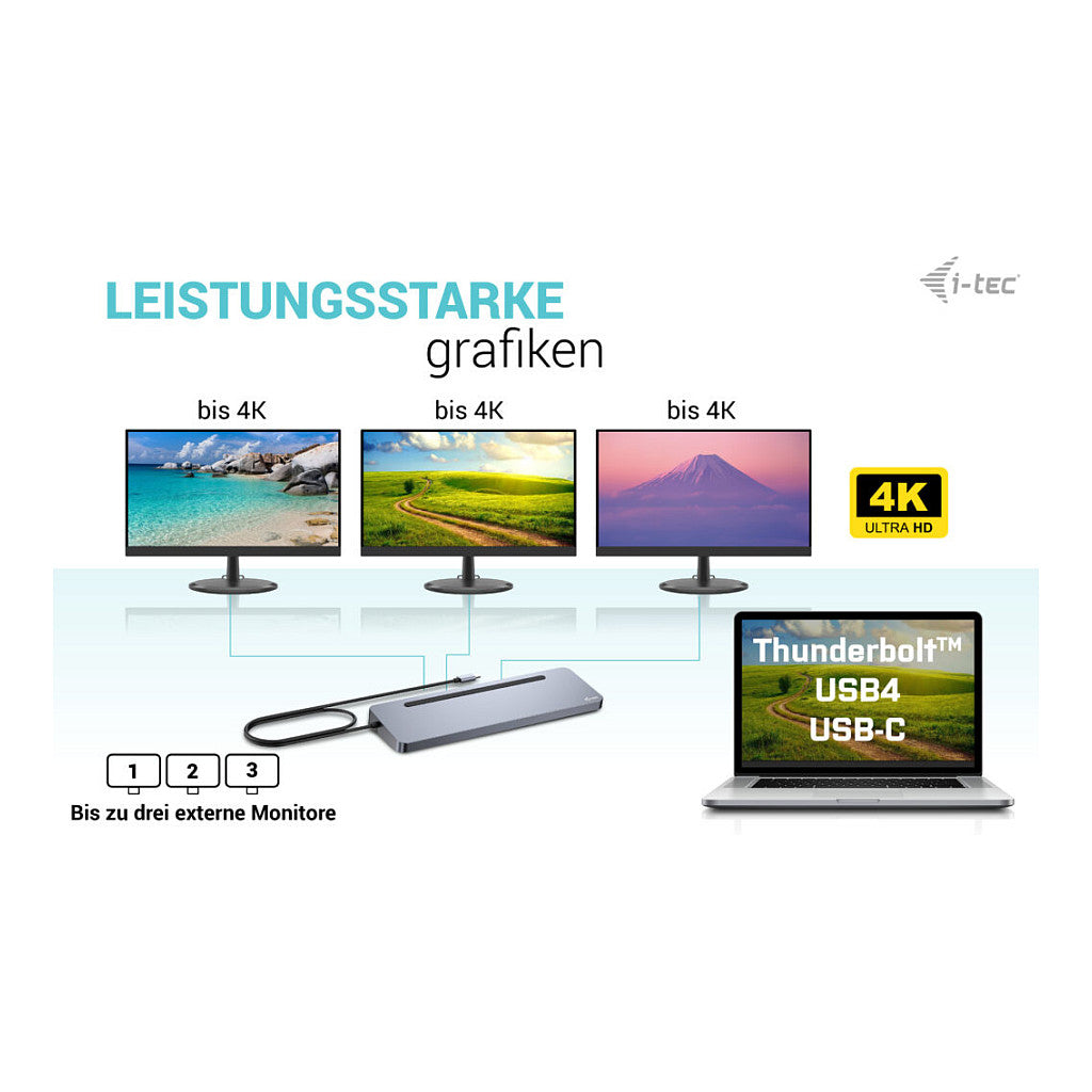D I-TEC USB-C ERGO DOCK + CHARGER