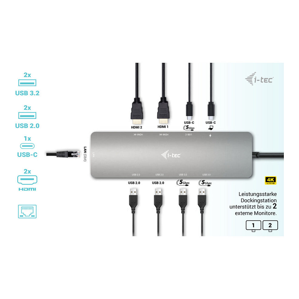 D I-TEC USB-C METAL NANO 2X HDMI