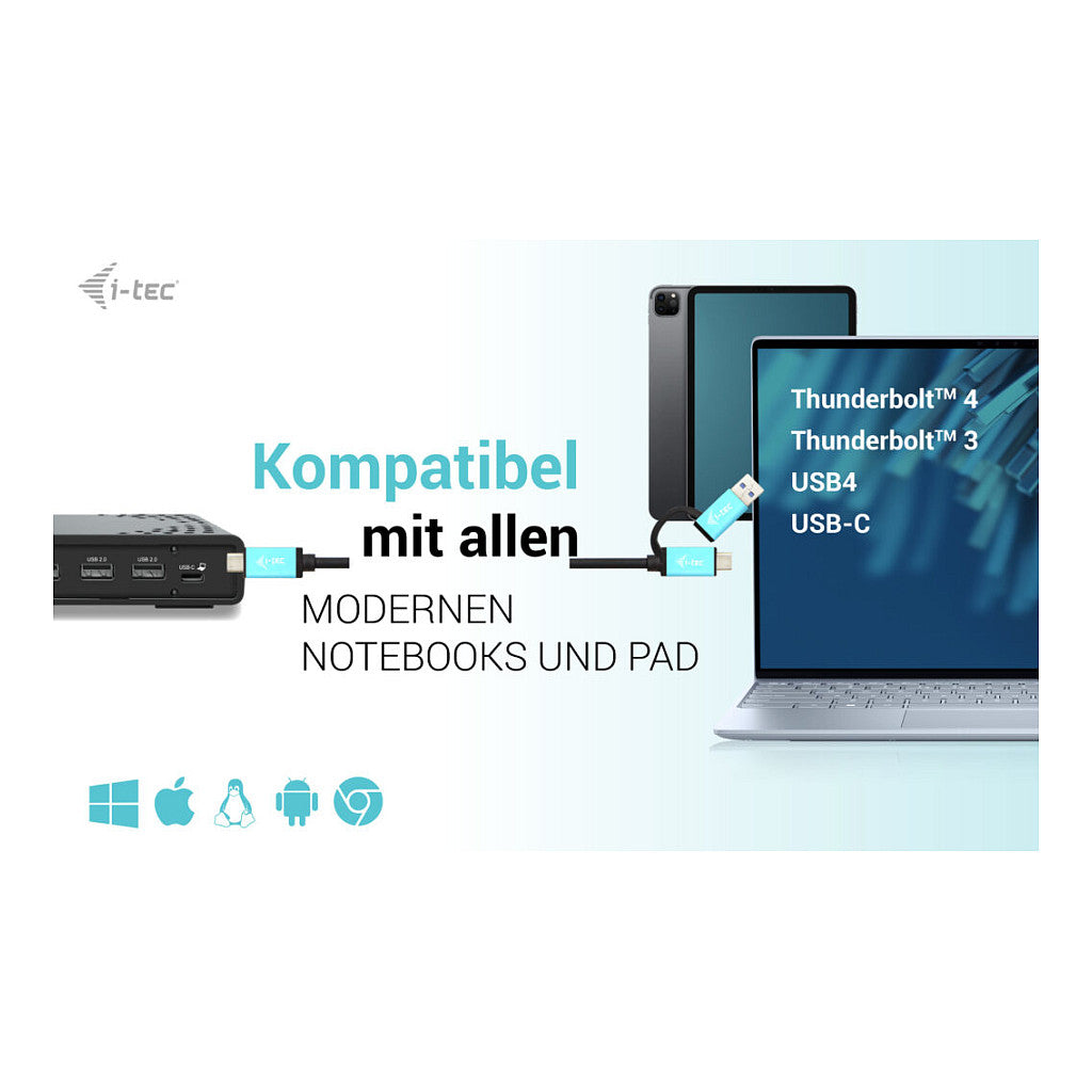 D I-TEC Dockingstation USB-C/ USB4 Thunderbolt 3 + PD
