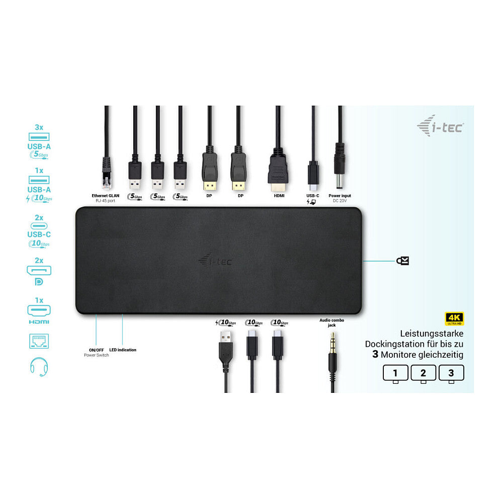 D I-TEC Dockingstation USB-C Gen2 /Thunderbolt 3/4