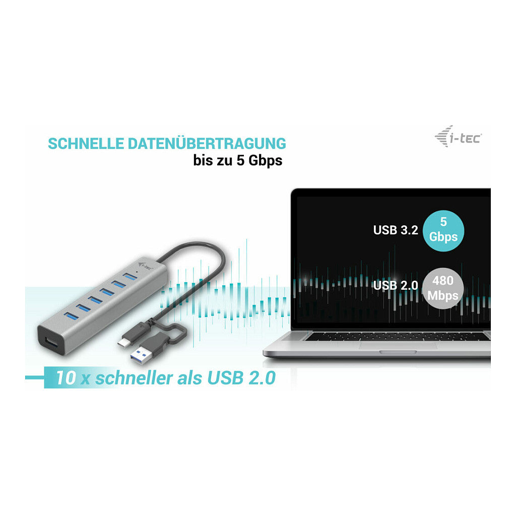 D I-TEC USB-C CHARGING HUB 7 PORT