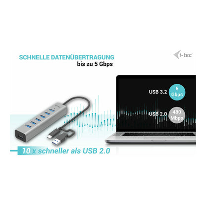 D I-TEC USB-C CHARGING HUB 7 PORT