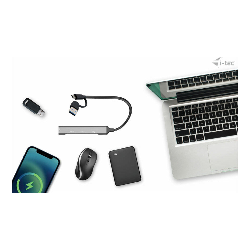 D I-TEC USB-A/USB-C 4 PORT HUB
