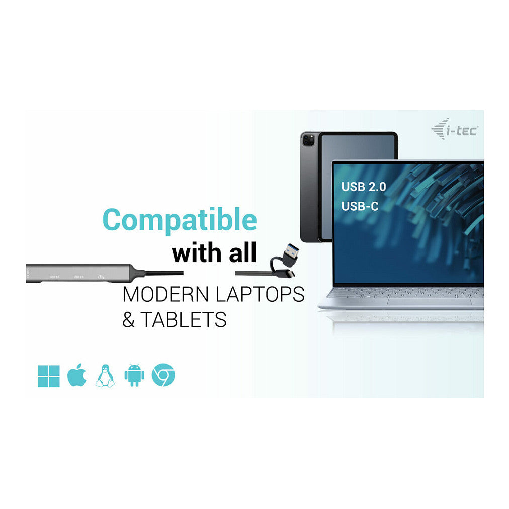 D I-TEC USB-A/USB-C 4 PORT HUB