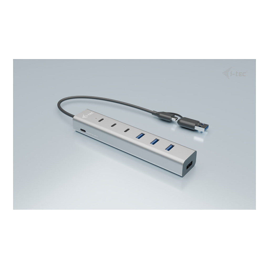 D I-TEC USB-C/USB-A Charging Metal HUB 7 Port 3x USB-C 3.2 Gen. 1 4x USB-A 3.2 Gen. 1
