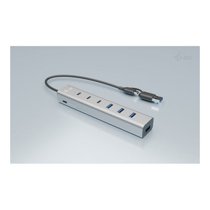 D I-TEC USB-C/USB-A Charging Metal HUB 7 Port 3x USB-C 3.2 Gen. 1 4x USB-A 3.2 Gen. 1