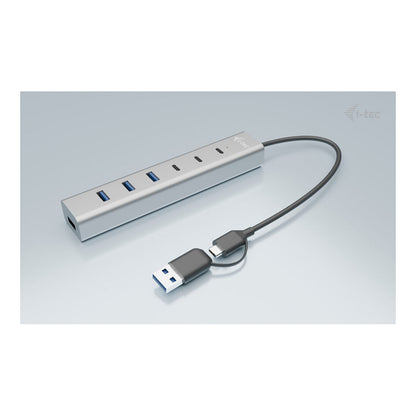 D I-TEC USB-C/USB-A Charging Metal HUB 7 Port 3x USB-C 3.2 Gen. 1 4x USB-A 3.2 Gen. 1