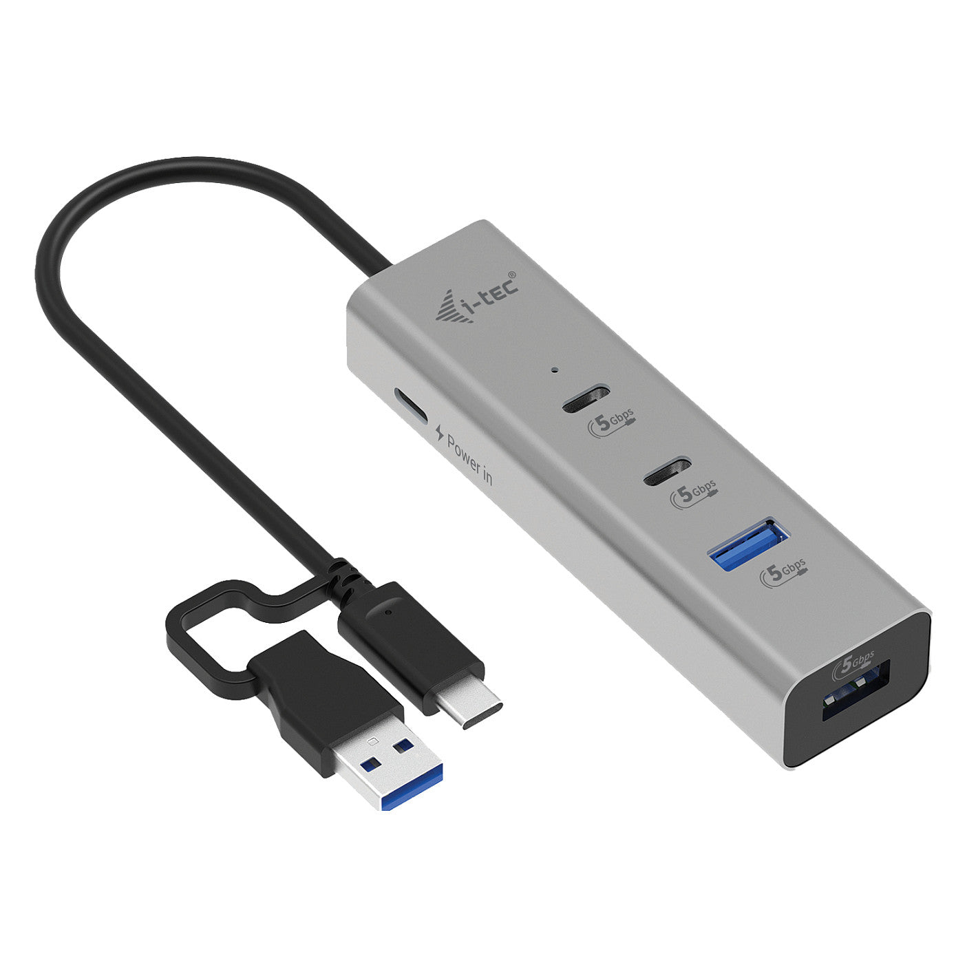 D I-TEC Universal Charging Metal HUB 2x USB-C 3.2 Gen.1 + 2x USB-A 3.2 Gen.1 1x USB-C PD 85W