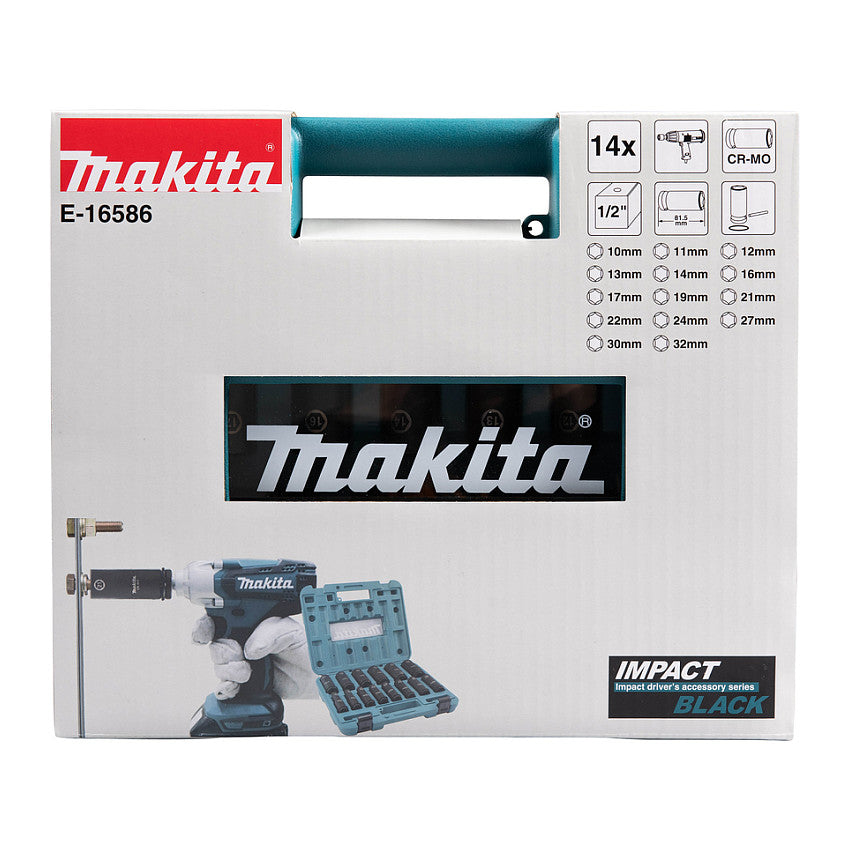 Makita Schlagnuss-Set 14tlg. 1/2 Im.Blk