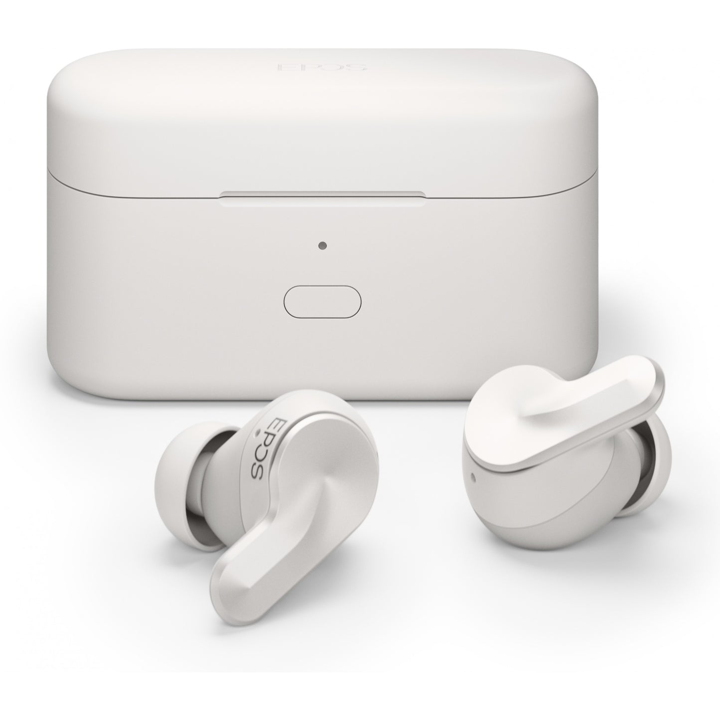 Epos Adapt E1 weiss Bluetooth TWS Earbuds Multi-Connect IPX5 Hybrid ANC Ladecase USB-C Dongle OhrAdapter Teams und iPhone Zertif.