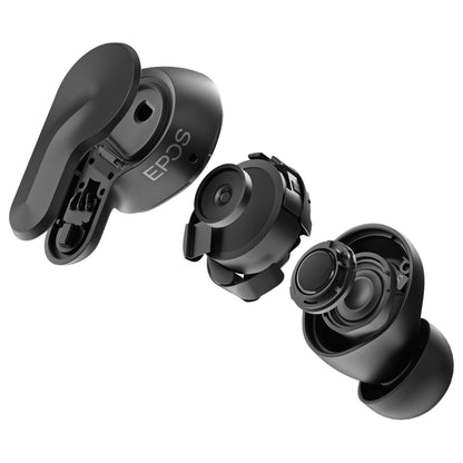 Epos Adapt E1 schwarz Bluetooth TWS Earbuds Multi-Connect IPX5 Hybrid ANC Ladecase USB-C Dongle OhrAdapter Teams und iPhone Zertif.