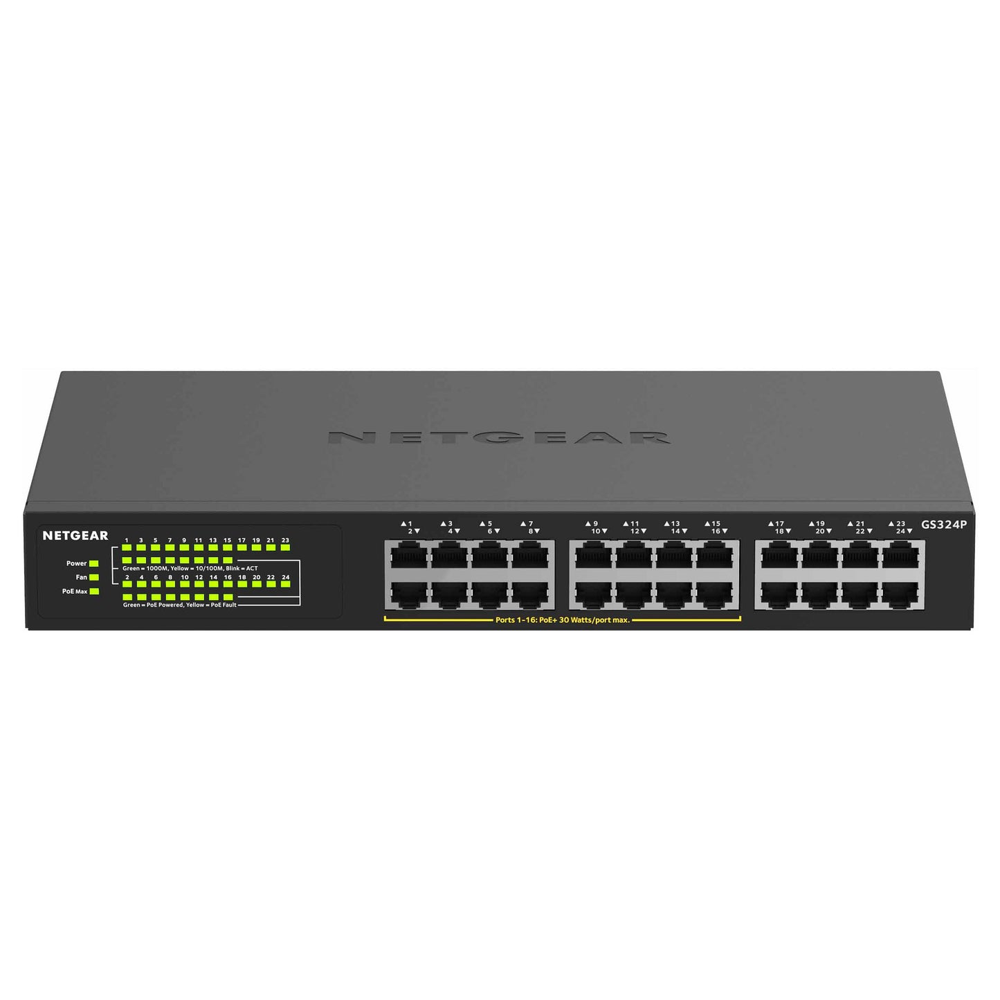 NETGEAR Switch 24x GE GS324P-100EUS PoE+