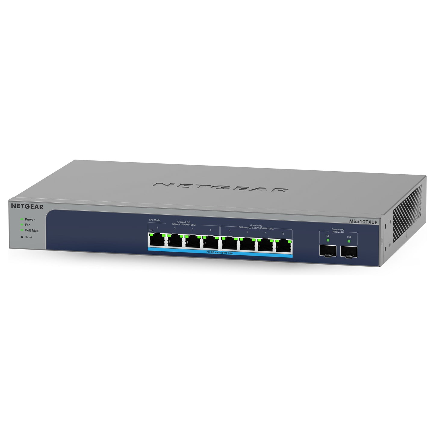 MS510TXUP 8-PORT POE++ + 2XSFP+