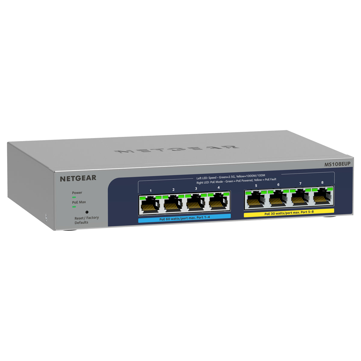 NETGEAR Switch 8x GE MS108EUP PoE++