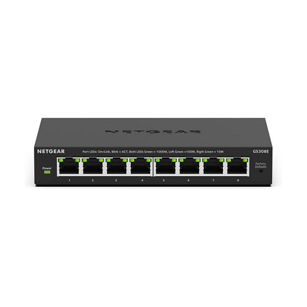 NETGEAR Switch 8x GE GS308E-400EUS Unmanaged Plus