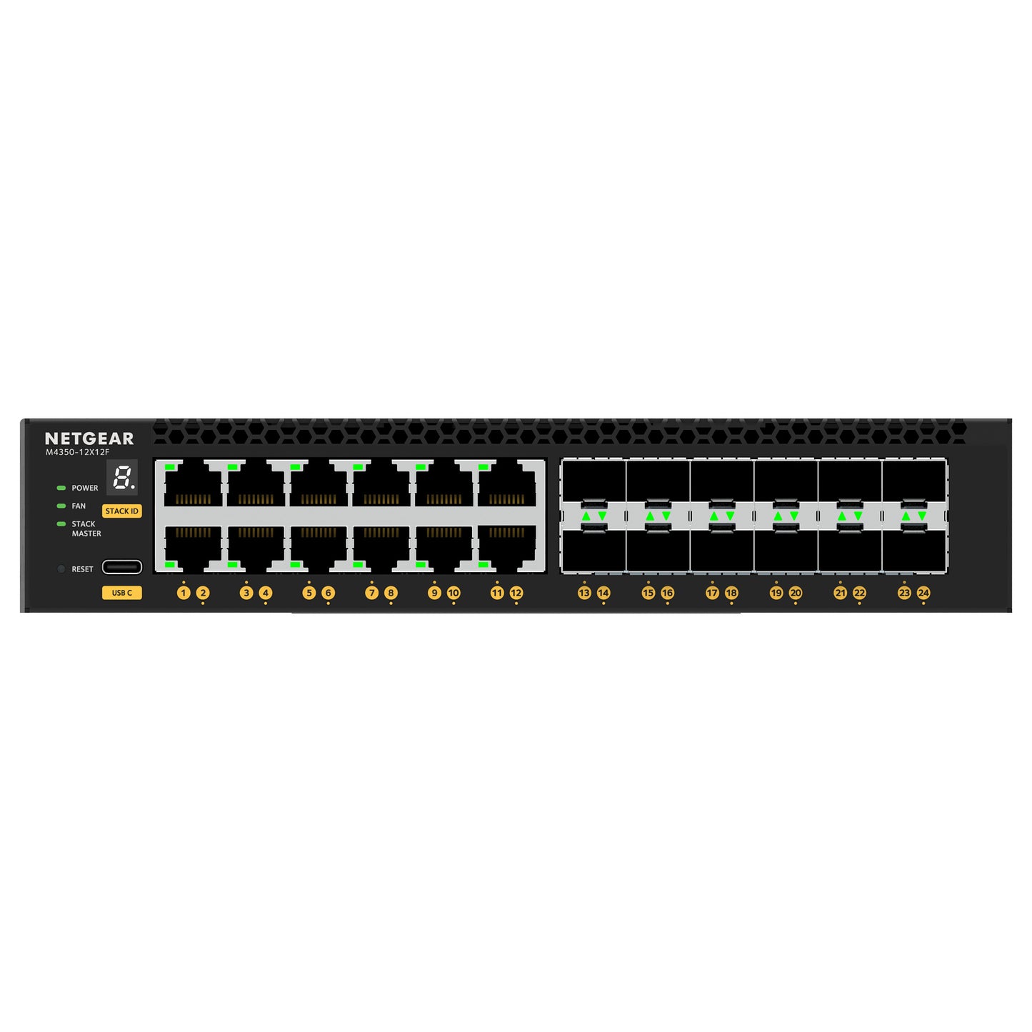 NETGEAR Switch 24x (12x 10G/ 12x SFP+) M4350-12X12F