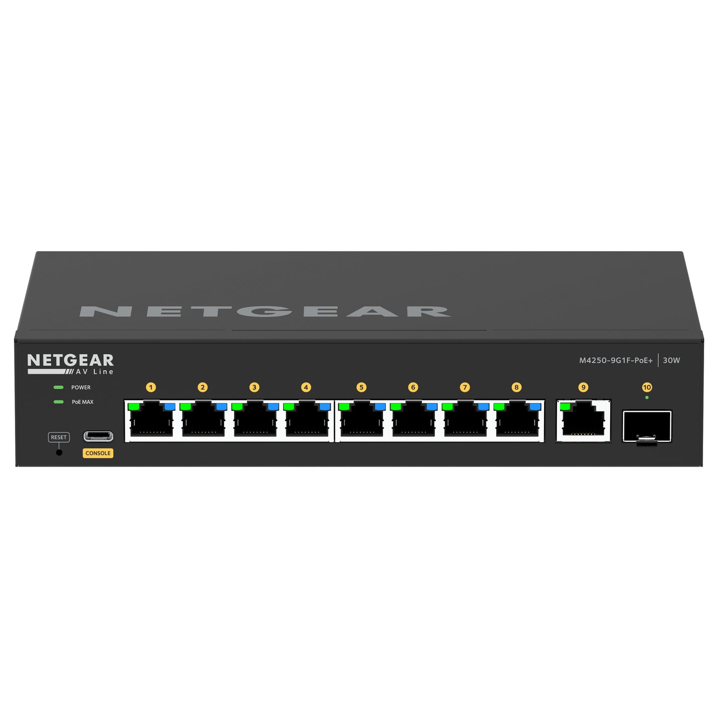 NETGEAR Switch 10x GE GSM4210PD-100EUS (10-AV)POE AV-Line