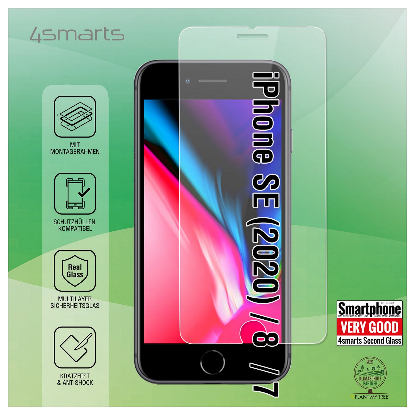 4smarts Second Glass X-Pro Clear fr iPhone 7/8/SE 20/ SE 22