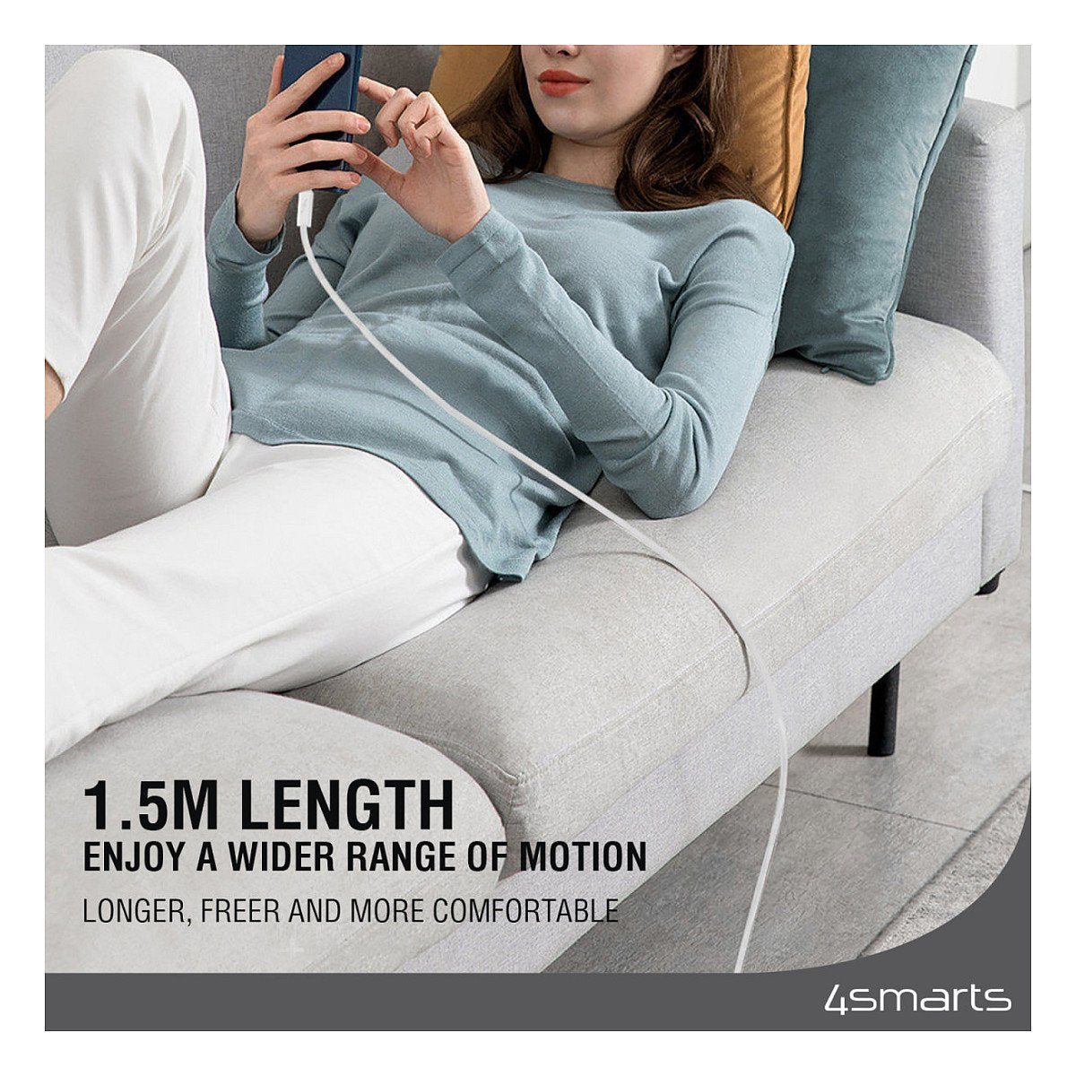 4smarts USB-C Kabel PremiumCord 240W 1.5m. wei
