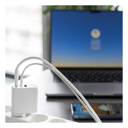 4smarts Ladegert GaN Flex 65W 2 USB-C+1 USB-A. wei