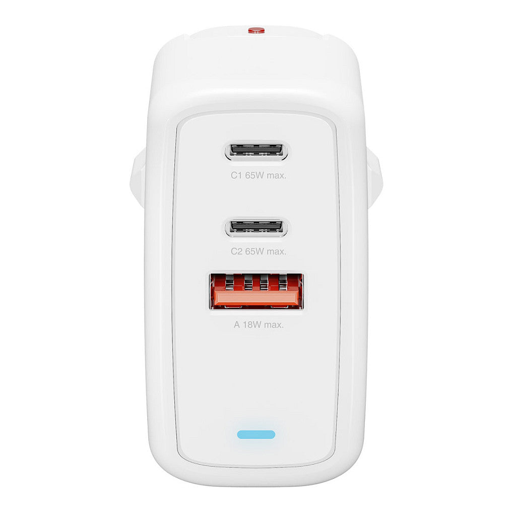 4smarts Ladegert GaN Flex 65W 2 USB-C+1 USB-A. wei