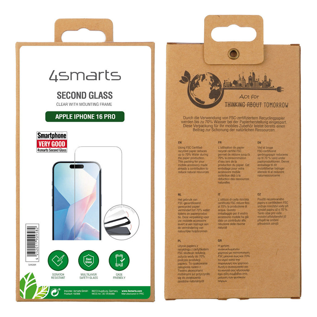 4smarts Second Glass mit Montagerahmen fr iPhone 16 Pro