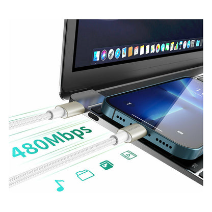 4smarts USB-C auf USB-C Kabel PremiumCord 60W 3erSet wei/silb