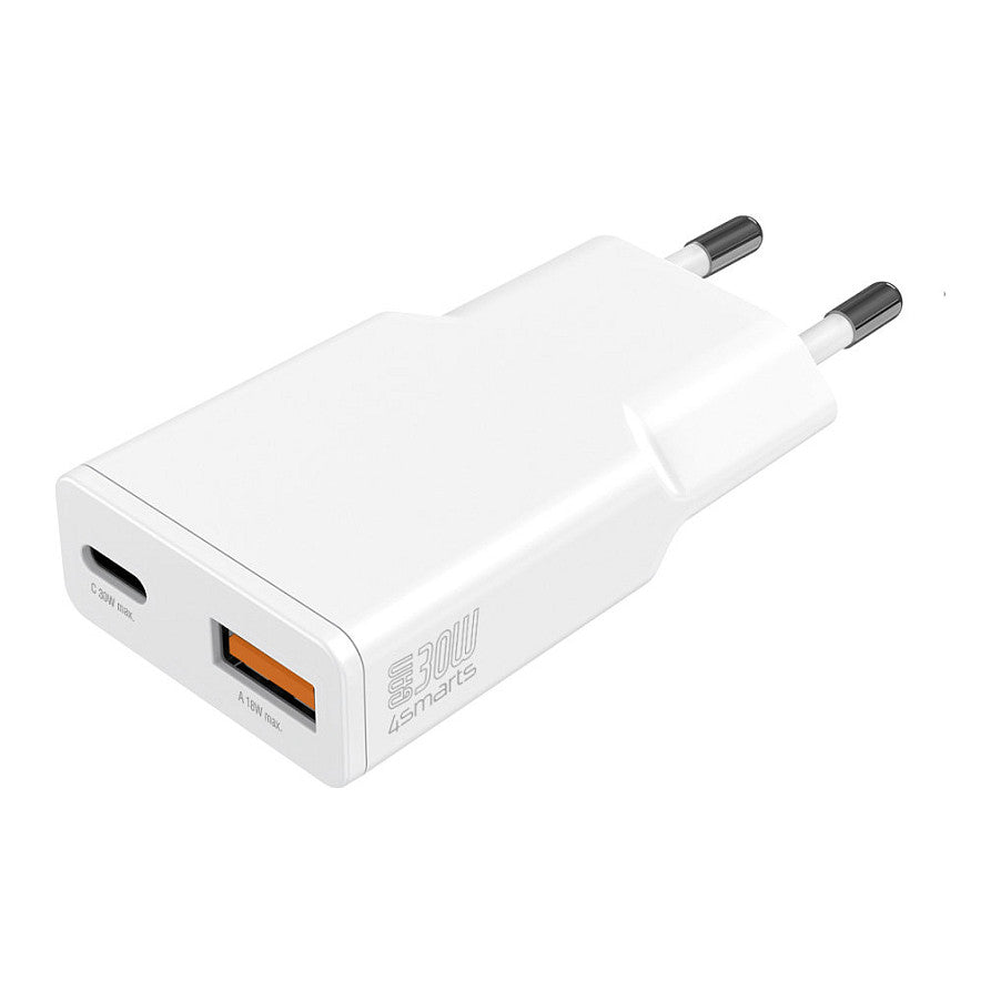 4smarts Netzladegert PDPlug Slim Duos 30W GaN USB-C+USB-A