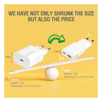 4smarts Netzladegert PDPlug Slim Duos 30W GaN USB-C+USB-A