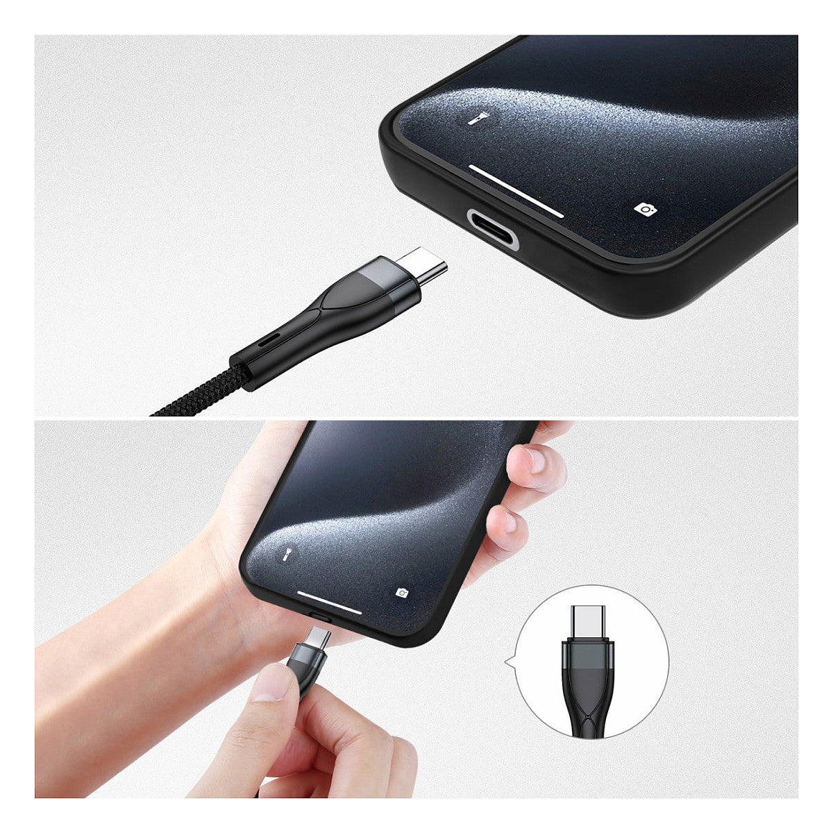 4smarts USB-C/A Multi-Ladekabel 4in2 1.2m. schwarz