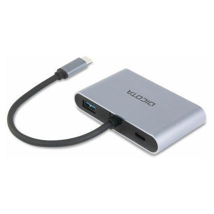 D Dicota USB-C Portable 5-in1 Docking Station 4K HDMI/DP PD