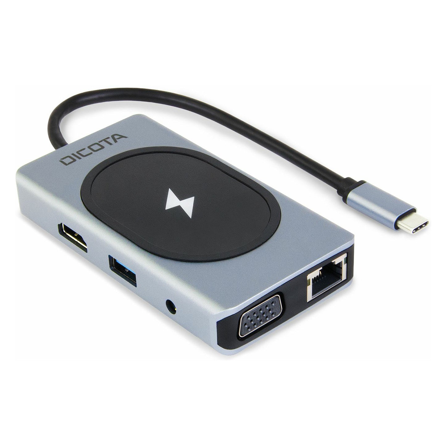 D Dicota USB-C 10-in-1 Charging Hub 4K PD 100W silver