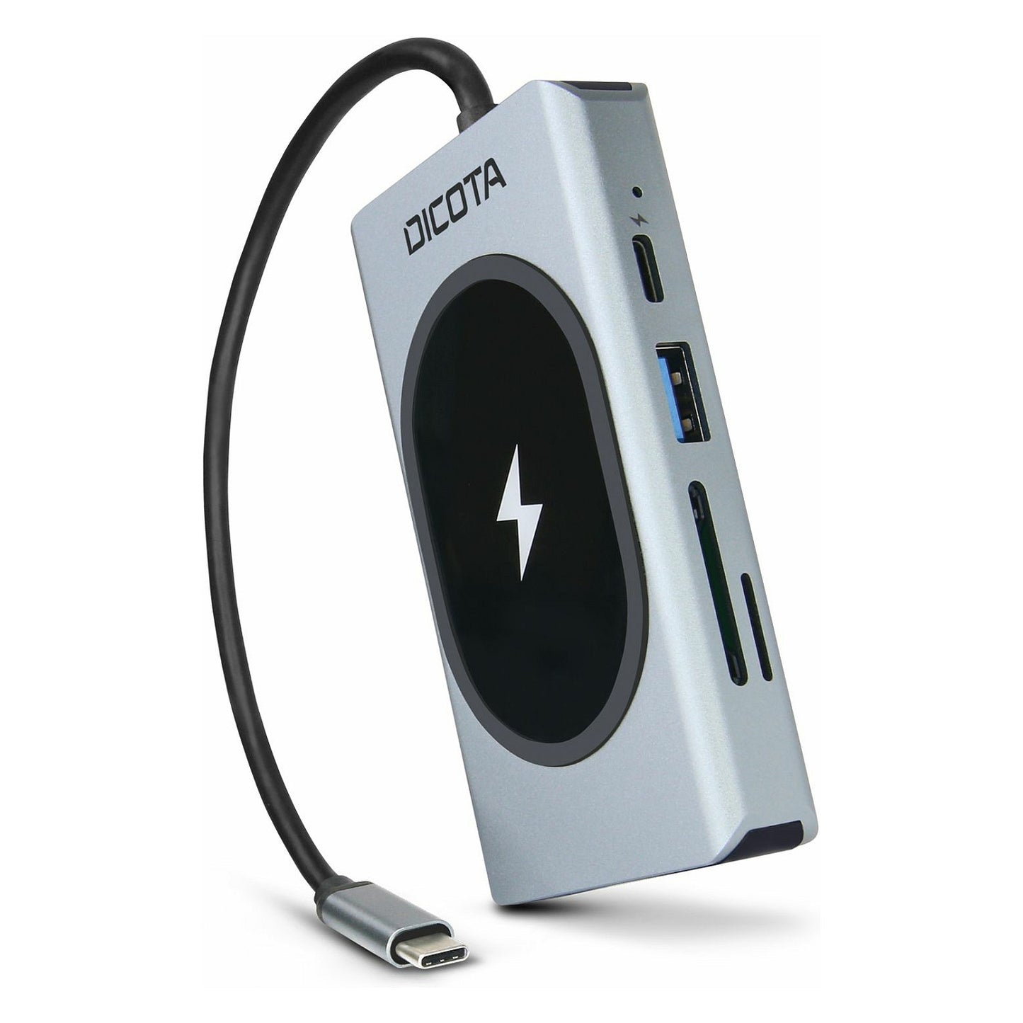 D Dicota USB-C 10-in-1 Charging Hub 4K PD 100W silver