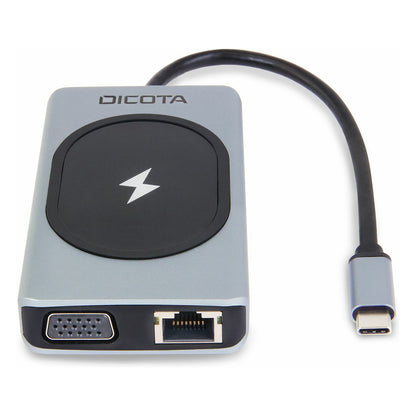 D Dicota USB-C 10-in-1 Charging Hub 4K PD 100W silver