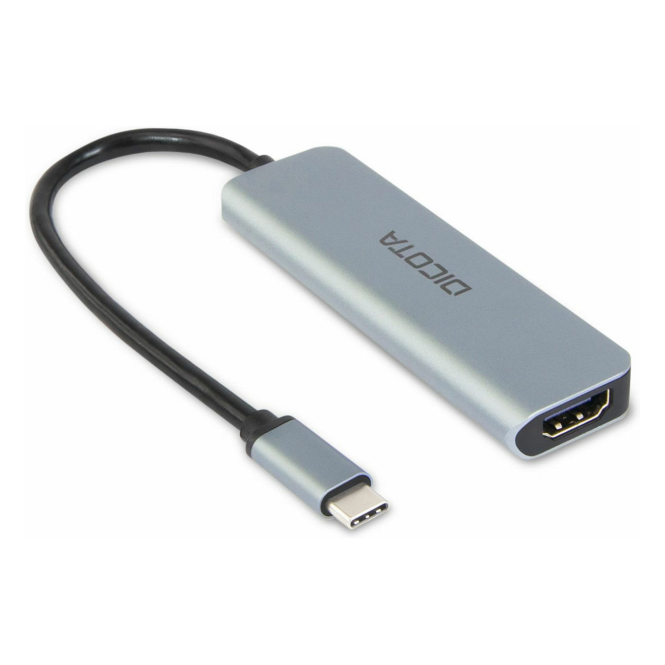 D Dicota USB-C 5-in-1 Video Hub 4K PD 100W silver