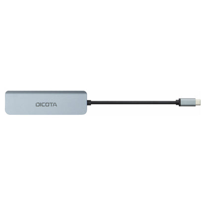D Dicota USB-C 5-in-1 Video Hub 4K PD 100W silver
