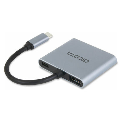 D Dicota USB-C Portable 4-in1 Docking Station 4K HDMI PD 100W