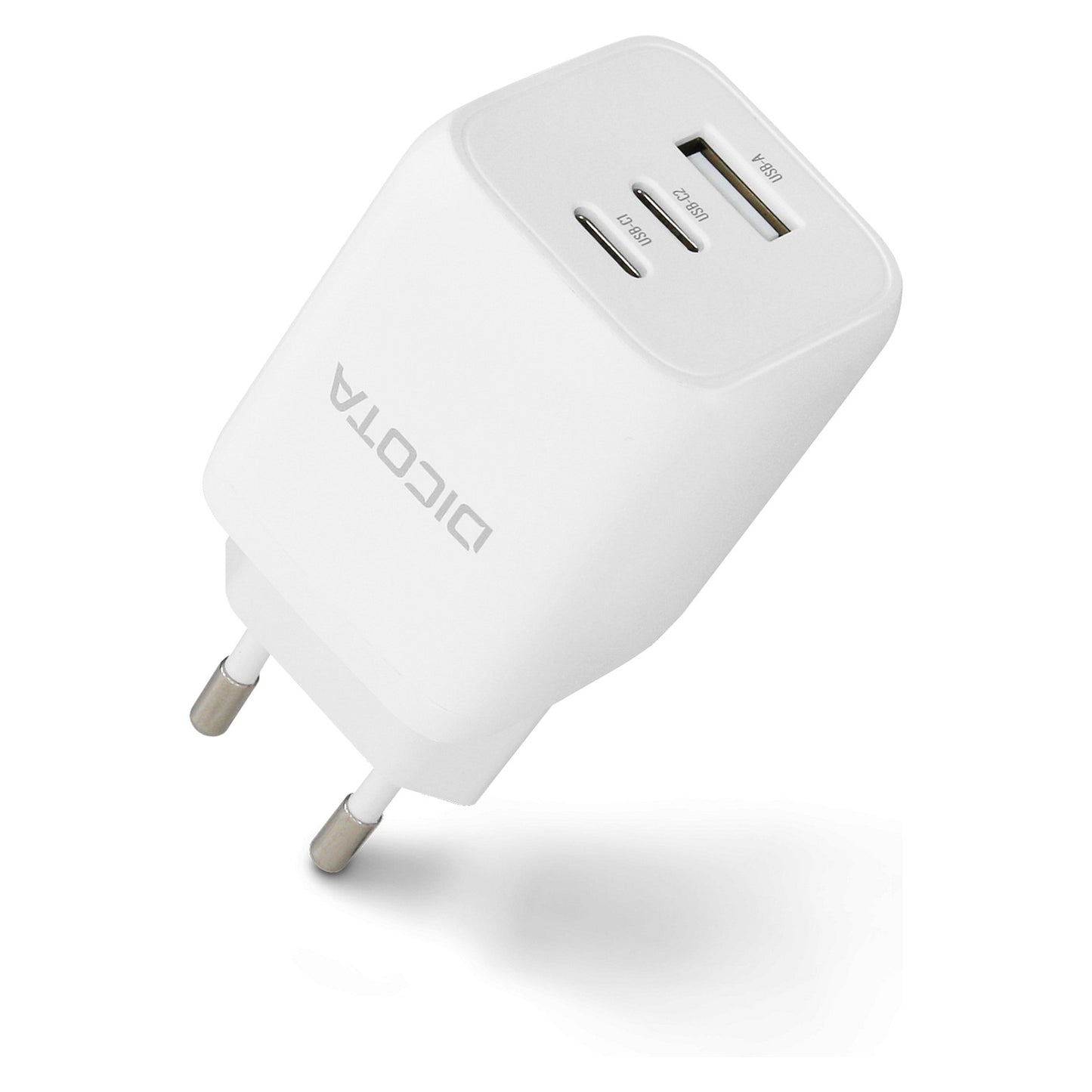 D Dicota Compact 3-Port GaN Wall Charger (65W) EU white