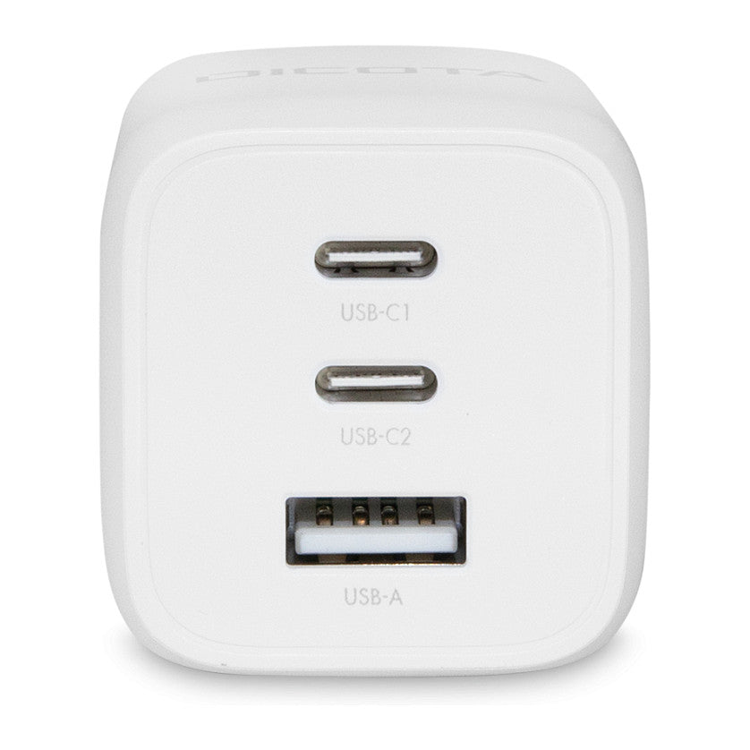 D Dicota Compact 3-Port GaN Wall Charger (65W) EU white