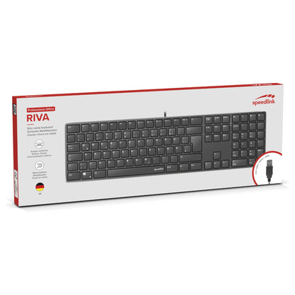 Speedlink Tastatur RIVA Slim Metal Scissor. schwarz retail