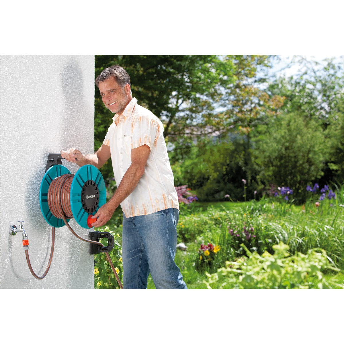 Gardena Wand-Schlauchtrommel 60 mit Schlauchführung Classic