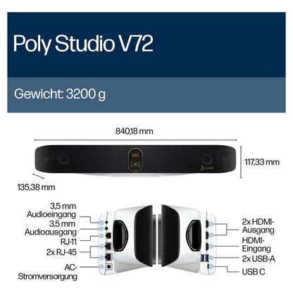 Poly Studio V72 USB VIDEO BAR