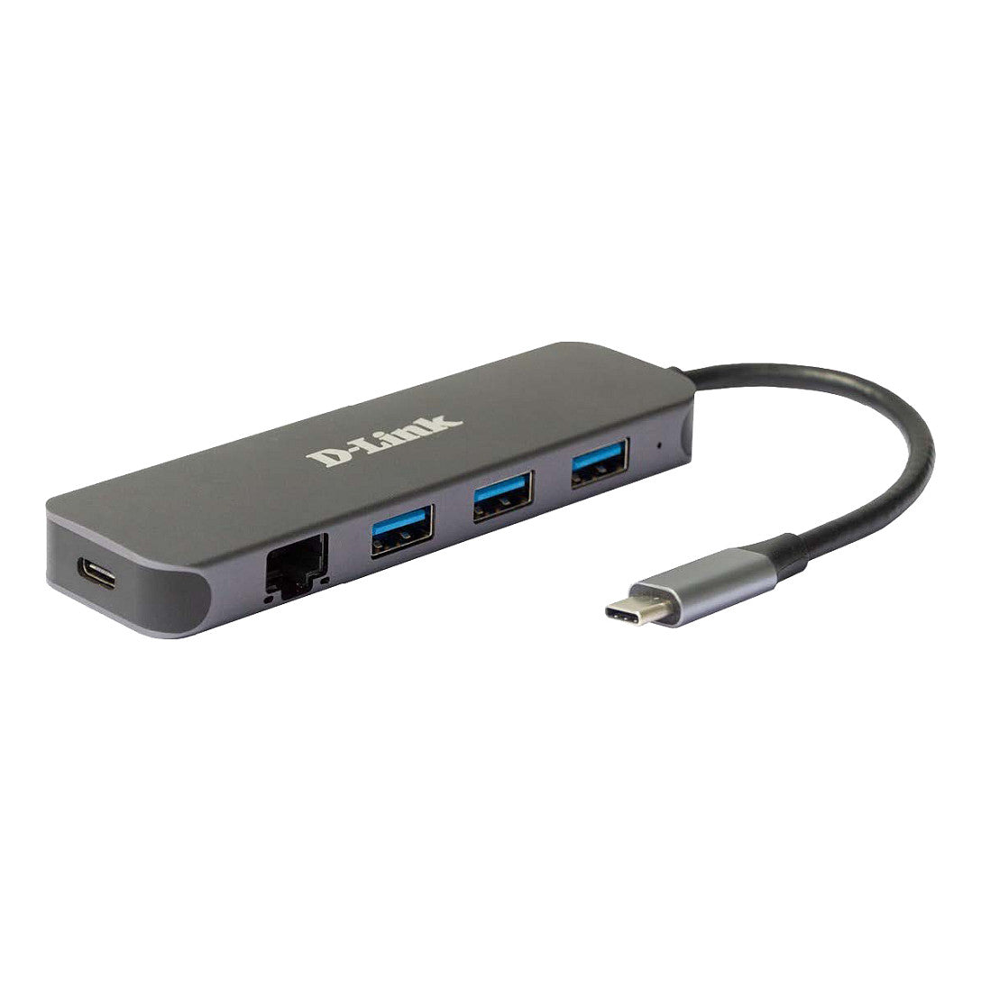 D-Link DUB-2334 5-in-1 USB-C Hub mit Gigabit Ethernet/Power