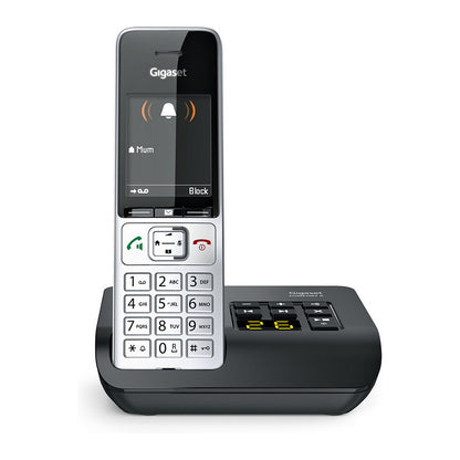 GIGASET COMFORT 500A silber / schwarz 5.8 cm 2.2 Zoll TFT Farbdisplay Anrufbeantworter Freisprechen Telefonbuch Headset Anschluss